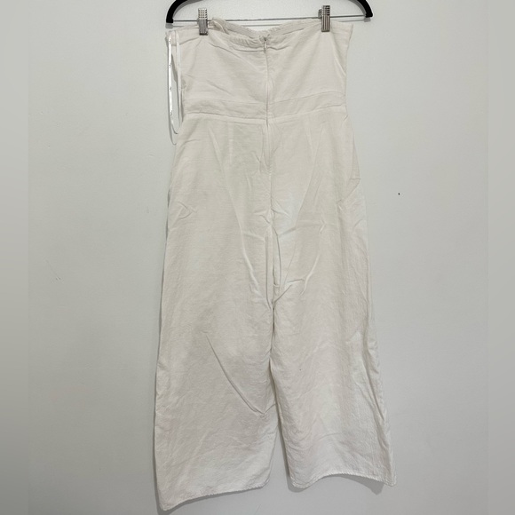 Lulus Skyline White Strapless Culotte Jumpsuit medium minimalist boho - Picture 5 of 8